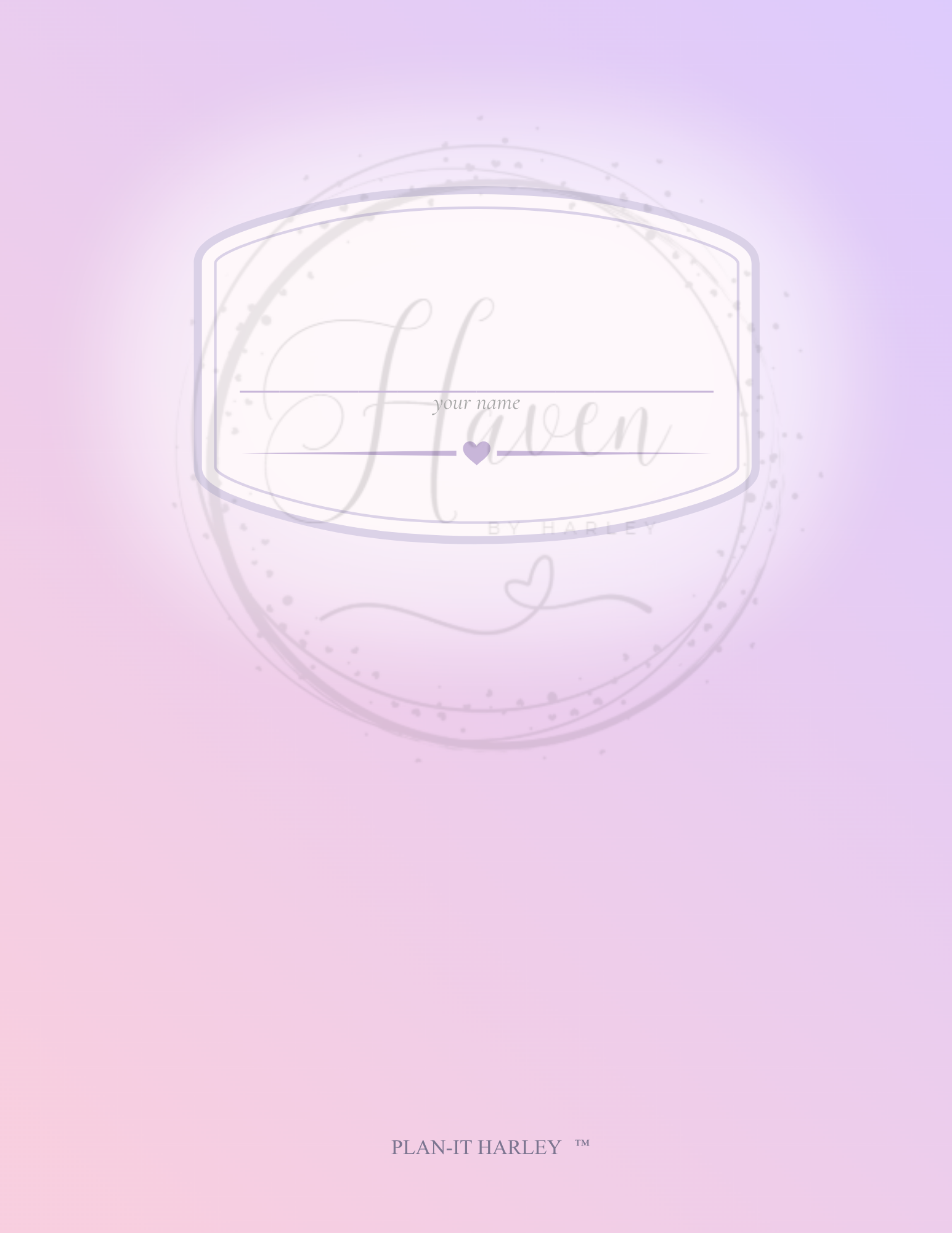 Plan-It Harley™ Starter Pink Planner (Printable 8.5x11)