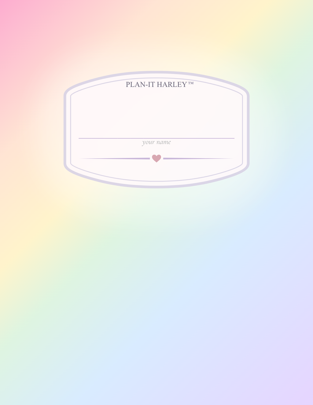Plan-It Harley™ Starter Rainbow Planner (Printable 8.5x11)