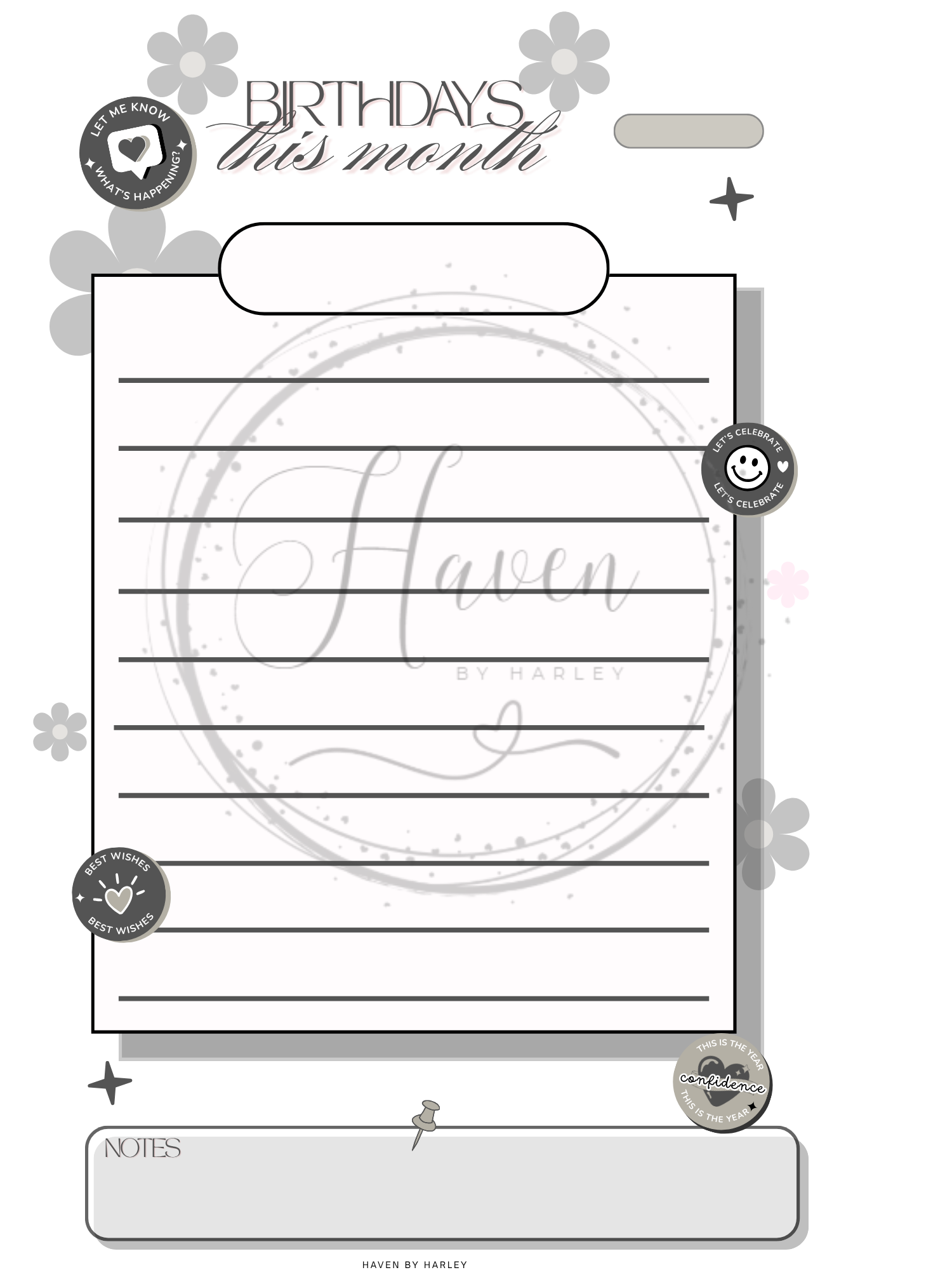 Plan-It Harley™ Starter Black Planner (Printable 8.5x11)