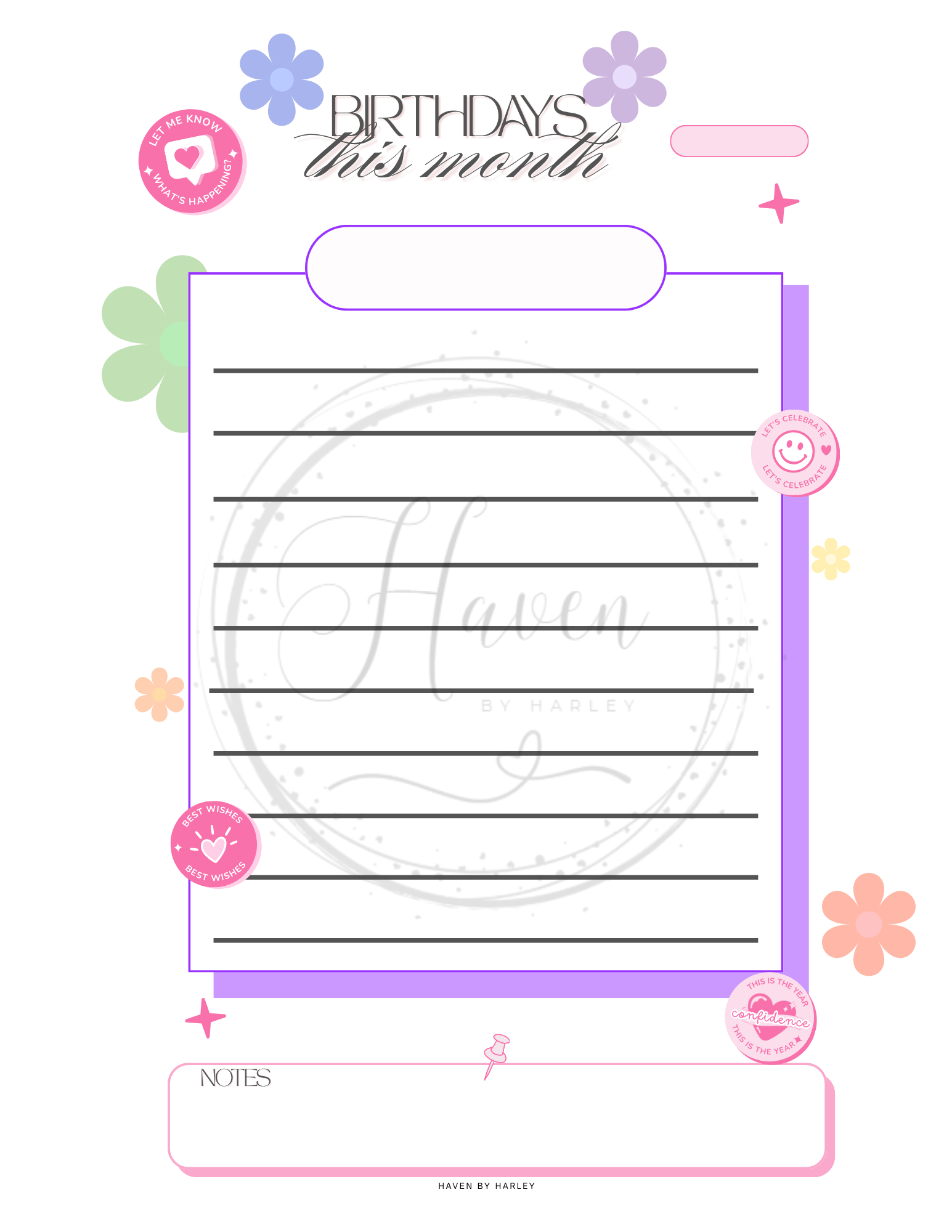 Plan-It Harley™ Starter Rainbow Planner (Printable 8.5x11)