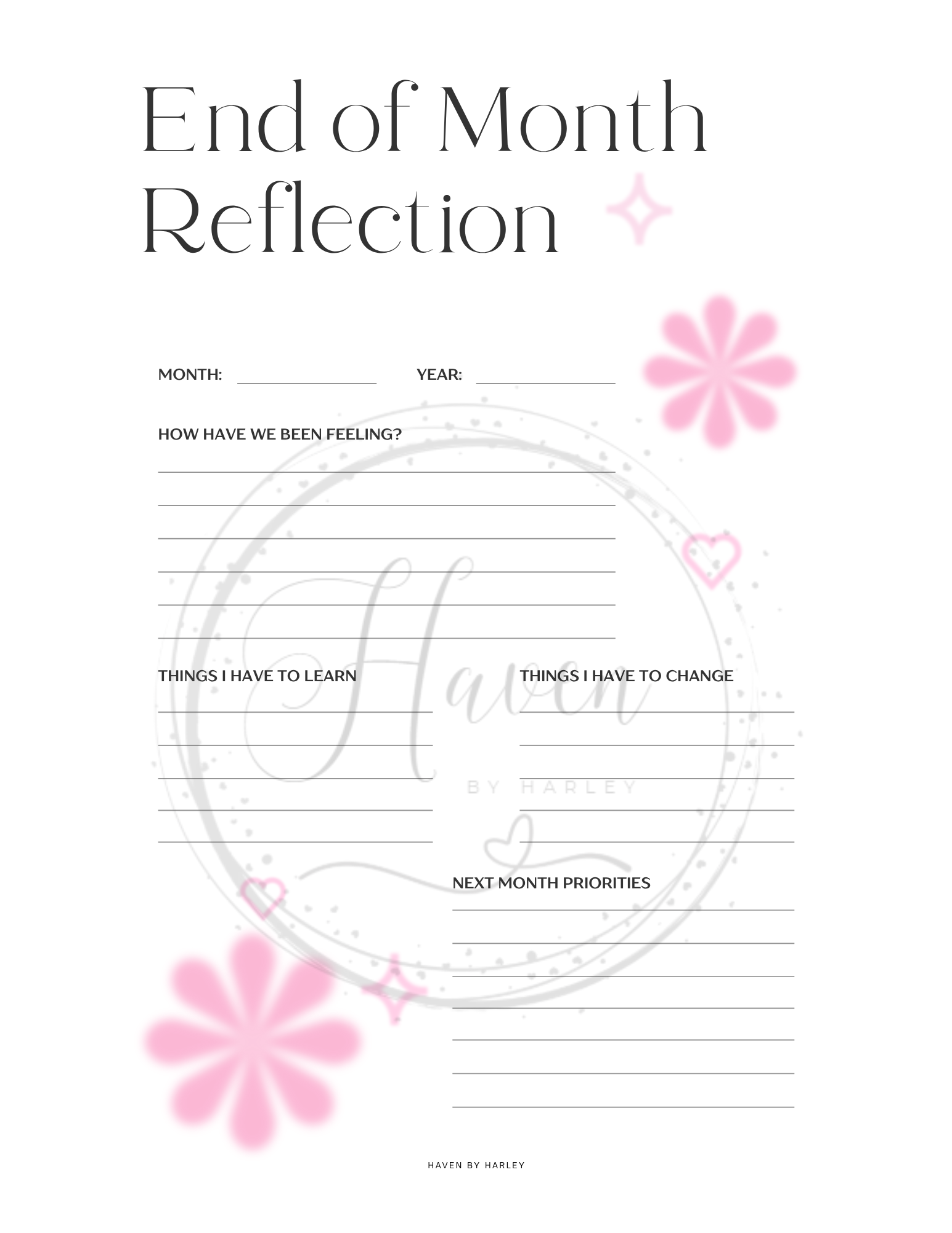 Plan-It Harley™ Starter Pink Planner (Printable 8.5x11)